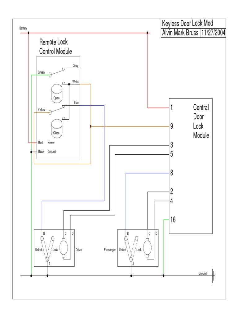 Keyless Door Lock Module Wiring Guide | PDF