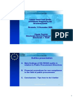 Lessons from EU Public Procurement Audits