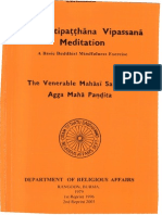 The Satipatthana Vipassana Meditation