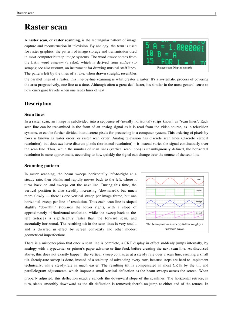 Raster Scan | PDF