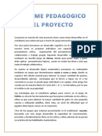 Informe Pedagogico Del Proyecto