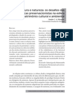 PELEGRINI - Cultura e natureza os desafios das práticas preservacionistas na esfera do patrimonio cultural ambiental