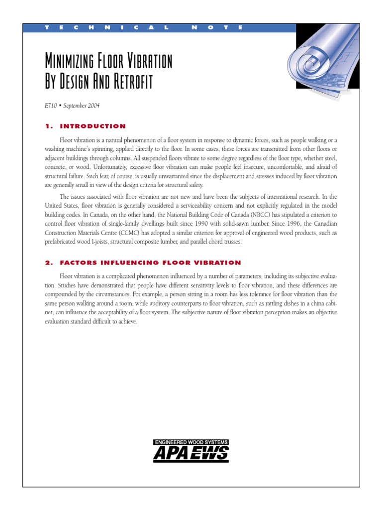 Minimizing Floor Vibration by Design and Retrofit | PDF | Frequency ...