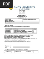 Database Management System Assignment