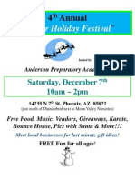 Annual Winter Holiday Festival Flyer