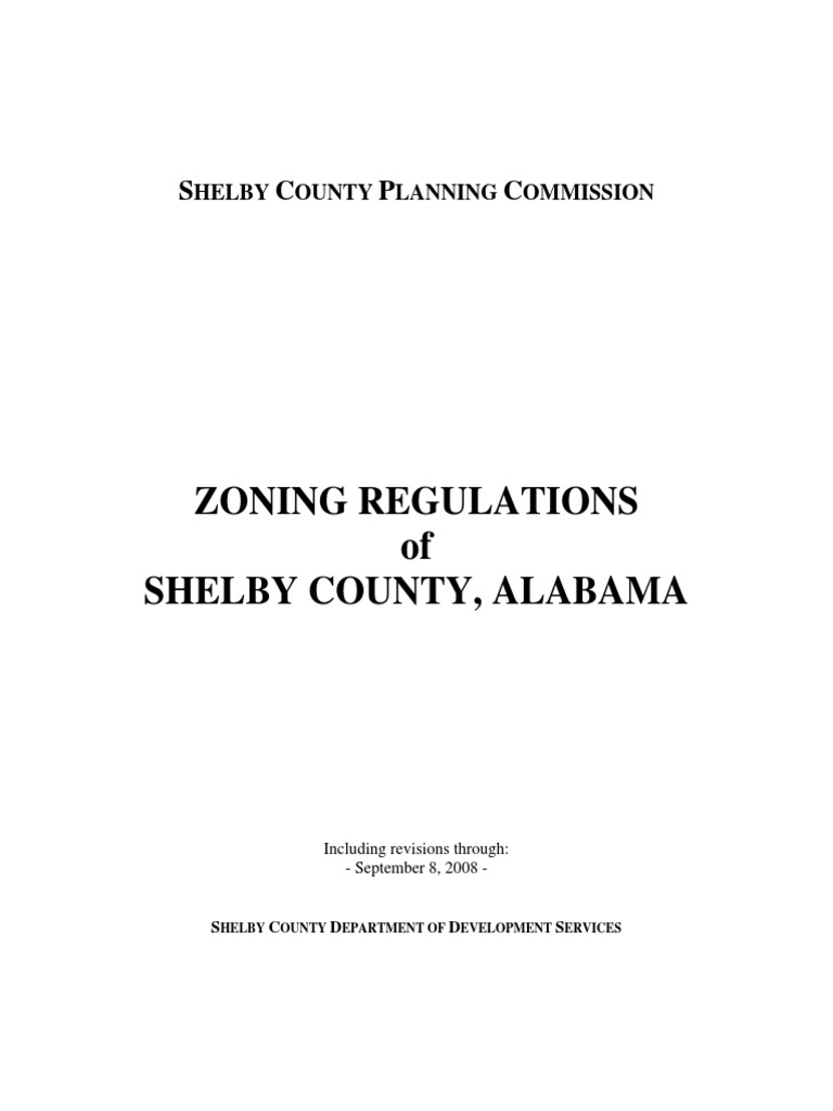 Shelby Zoning Ordinance 2008 Land Lot Zoning