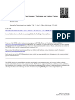 JAMES, DANIEL - Racionalization and Working Class Response. the Context and Limits of Factory Floor Activity in Argentina