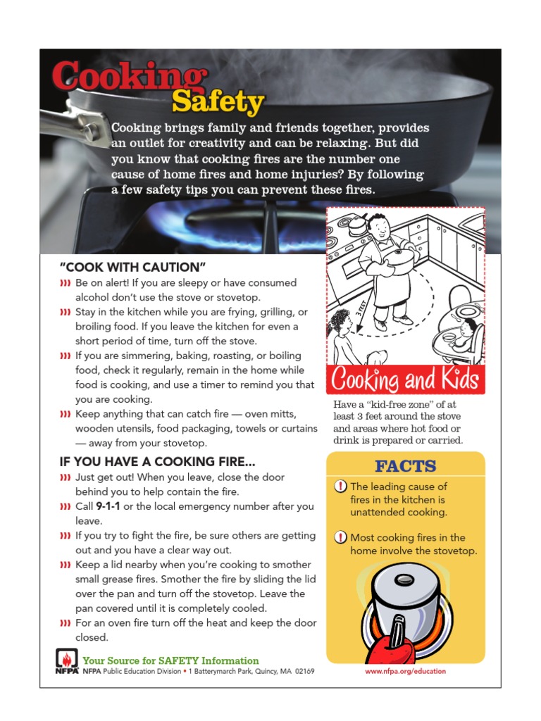 Cooking Safety | PDF | Cooking, Food & Wine
