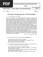 Ficha de Preparacao - Quimica 10A
