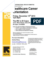 Health Care Orientation Dec 2013