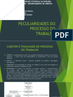 Peculiaridades Do Processo Do Trabalho