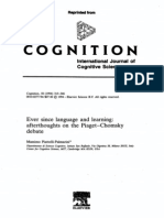 M. Piatelli-Palmarini Ever Since Language and Learning Afterthoughts on the Piaget Chomsky Debate 1994