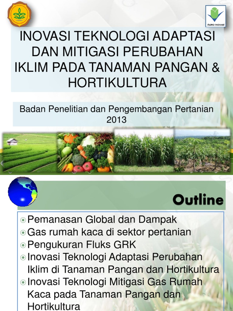 Inovasi Teknologi Adaptasi Dan Mitigasi Perubahan Iklim Pada Tanaman Pangan Hortikultura