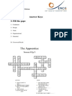 The Apprentice S 8 Ep 3 Exercise & Crossword Puzzle Answer Keys