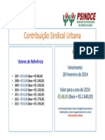 Contribuição Sindical Urbana - 2014