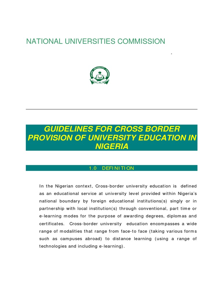 Guideline For Cross Border Education Pdf Academic Degree