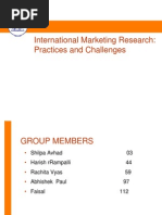 International Marketing Research: Practices and Challenges