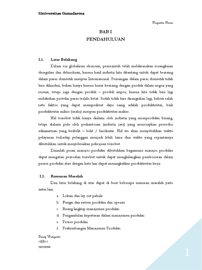 Bab Vii Pengantar Bisnis Manajemen Produksi