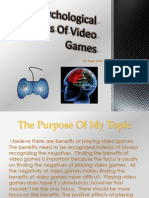 The Psychological Benefits of Video Games Research Presentation