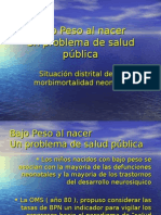 Bajo Peso Al Nacer, Un Problema de Salud Publica