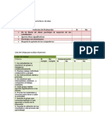 Lista de Cotejo para Evaluar La Lluvia de Ideas