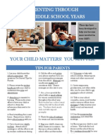 Parenting Through The Middle School Years: Your Child Matters! You Matter!
