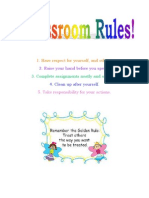 Classroom Rules- EDEL 483