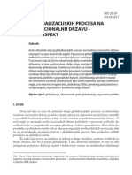 13 MR Mirko Budimir Utjecaj Globalizacijskih Procesa Na Modernu Nacionalnu Državu Ekonomski Aspekt