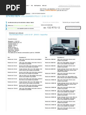 Devis Entretien Volkswagen Polo Pdf Volkswagen Structures Automobiles