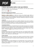 5 FATORES MOTIVACIONAIS + DINHEIRO