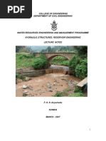 Hydraulic Structures Lecture Notes