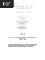 Lindahl Family Background and School Performance