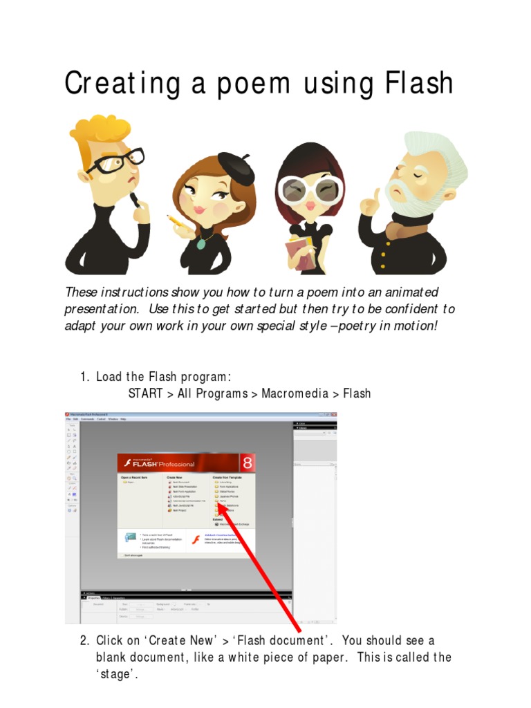 Creating a Poem Using Flash Adobe Flash Animation