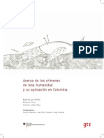 Acerca de los Crímenes de Lesa Humanidad y su Aplicación en Colombia (Andreas Forer  y Claudia López D., GTZ, nov2010)