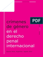 Crímenes de género en el Derecho penal internacional (AAVV., ago2010)