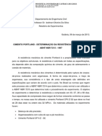 Relatório - Resistência A Compressão - NBR 7215 - 1997