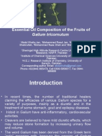 Essential Oil Composition of The Fruits of Galium Tricornutum