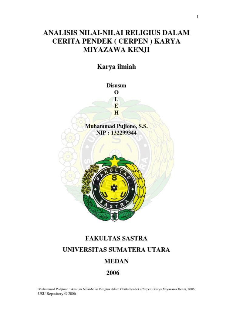 Analisis Nilai Nilai Religius Dalam Cerpen Pdf
