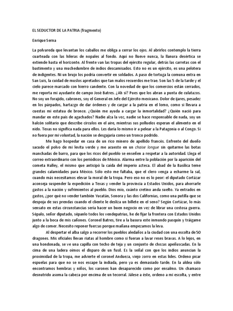 El Seductor de La Patria PDF Napoleón Texas