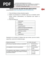 Software Educativo Evaluacion