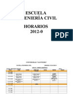 Horarios - Escuela Ingenieria Civil