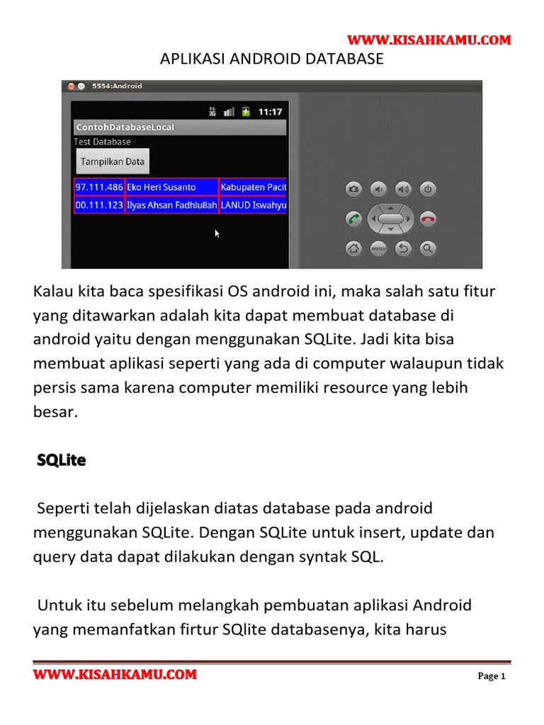 Aplikasi Andorid Database | PDF
