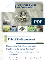 Method of Presenting Experiment For Form 6