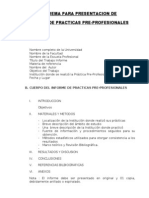 Esquema Informe Practicas Pre Profesionales Esea 2013