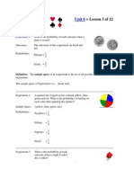 Sample Spaces Lesson 3 of 12: Unit 6