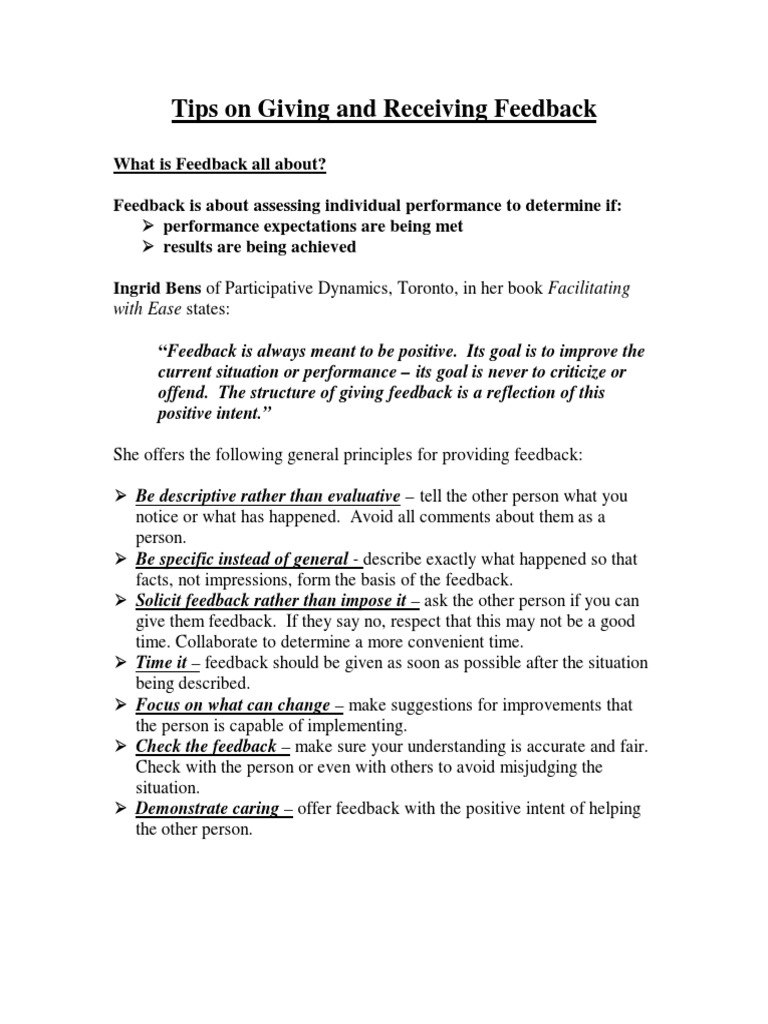 Effective Feedback Strategies Guide | PDF | Feedback | Communication