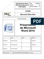 344 Cours Office2010 Microsoftword2010 v1.0