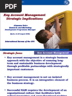 Key Account Management Strategic Implications