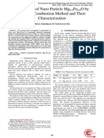 Preparation of Nano Particle MG Fe Oby Solution Combustion Method and Their Characterization