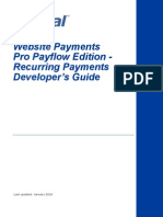 Website Payments Pro Payflow Edition - Recurring Payments Developer's Guide